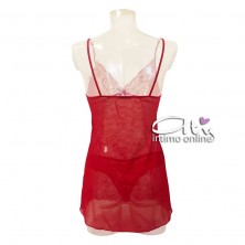 Jadea babydoll rosso Christmas + perizoma