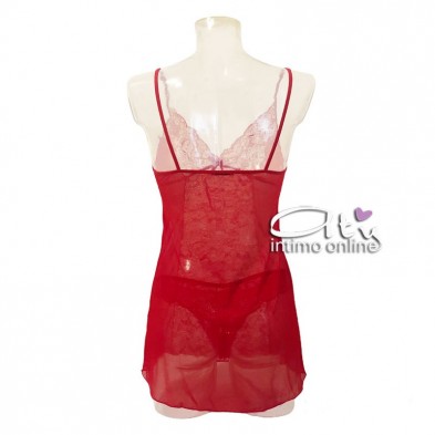 Jadea babydoll rosso Christmas + perizoma