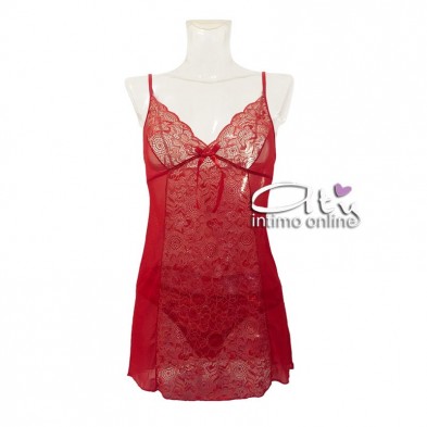 Jadea babydoll rosso Christmas + perizoma