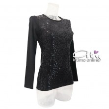 Jadea Galà maglia con micro paillettes