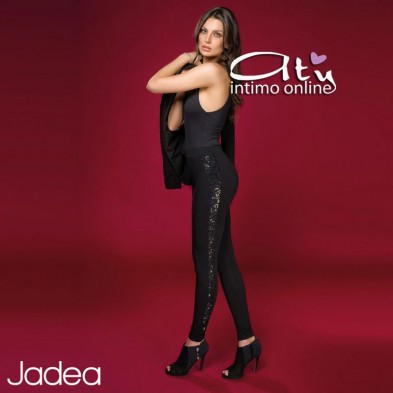 Jadea leggings inserto laterale paillettes Galà