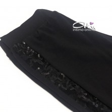 Jadea leggings inserto laterale paillettes Galà