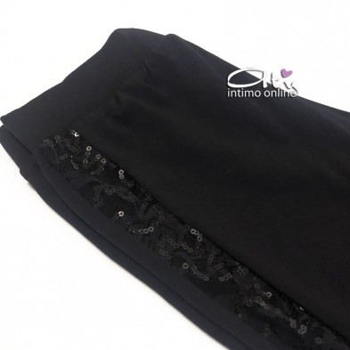 Jadea leggings inserto laterale paillettes Galà
