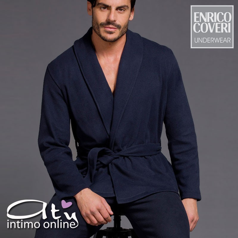 Vestaglia corta da camera invernale EP2119 Enrico Coveri Blu