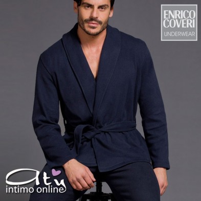 Vestaglia corta da camera invernale EP2119 Enrico Coveri Blu