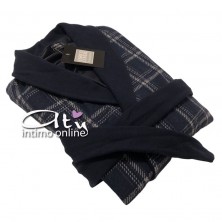 Vestaglia corta da camera invernale EP2119 Enrico Coveri scozzese