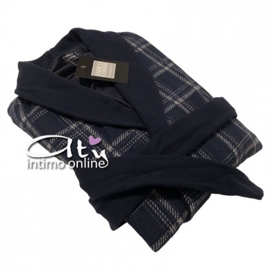 Vestaglia corta da camera invernale EP2119 Enrico Coveri scozzese