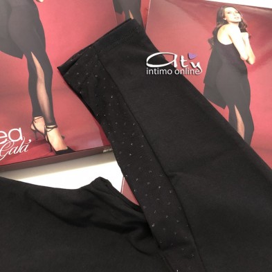 Jadea leggings inserto mezza gamba tulle billante Galà