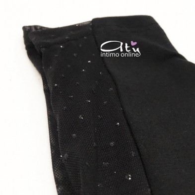 Jadea leggings inserto mezza gamba tulle billante Galà