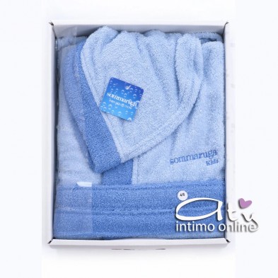 Accappatoio bimba e bimbo in spugna S101 Sommaruga