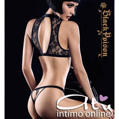 COORDINATO LEPEL BLACK POISON DOMINA/BONDY