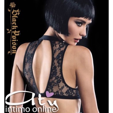 TOP IMBOTTITO BLACK POISON LEPEL DOMINA