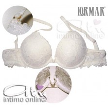 Reggiseno Push Up Gel in pizzo SILVER di LORMAR Finiture oro