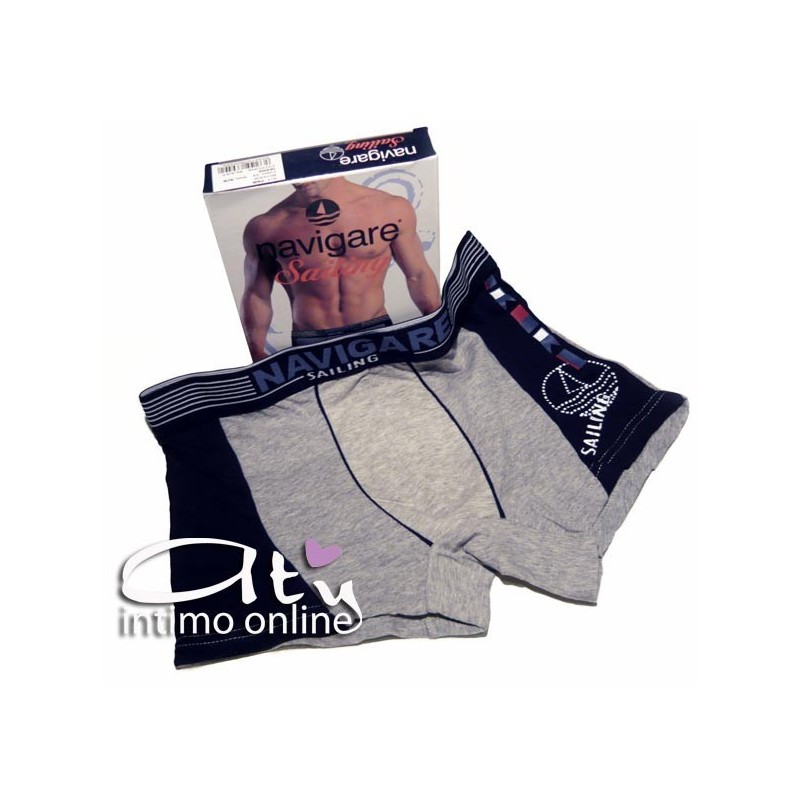 Navigare 768 Boxer da uomo bi-color GRIGIO MEDIO MELANGE
