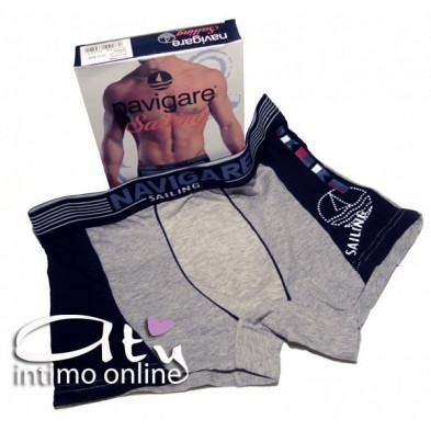 Navigare 768 Boxer da uomo bi-color GRIGIO MEDIO MELANGE