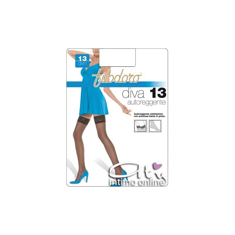 Calze autoreggenti velatissime Filodoro DIVA13 6PZ