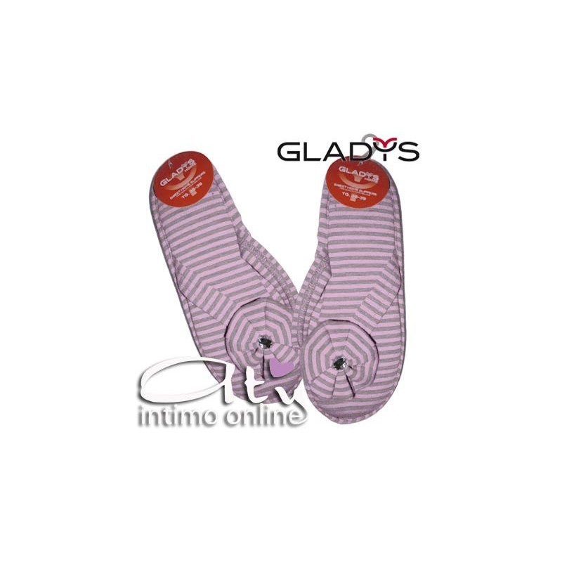 Pantofole Donna Infradito Gladys ID372 Righe Rosa