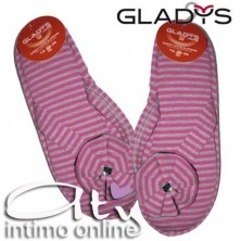 Pantofole Donna Infradito Gladys ID372 Righe Fucsia