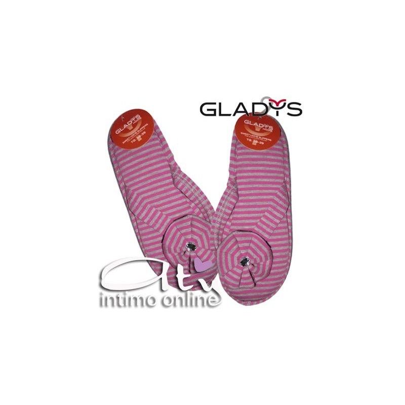 Pantofole Donna Infradito Gladys ID372 Righe Fucsia