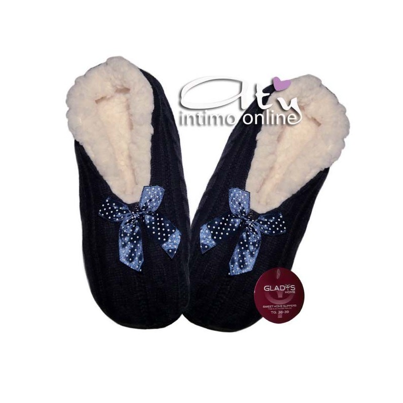 Pantofole Donna GLADYS CD270 BLU/BIANCO