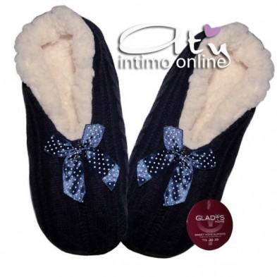 Pantofole Donna GLADYS CD270 BLU/BIANCO