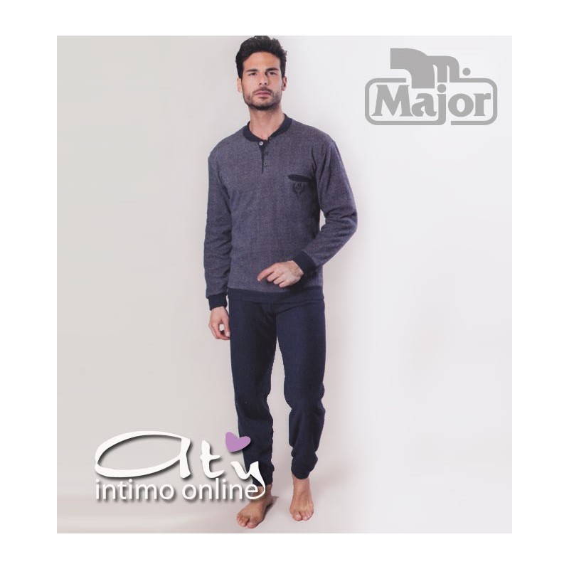 Pigiama invernale uomo Major Colorado classic jacquard