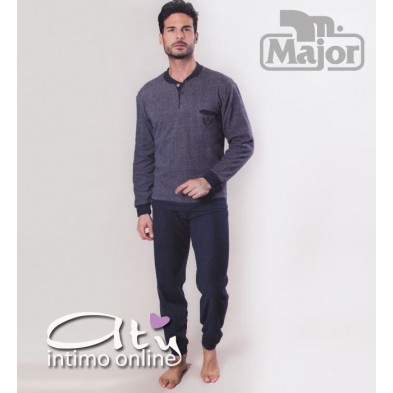 Pigiama invernale uomo Major Colorado classic jacquard