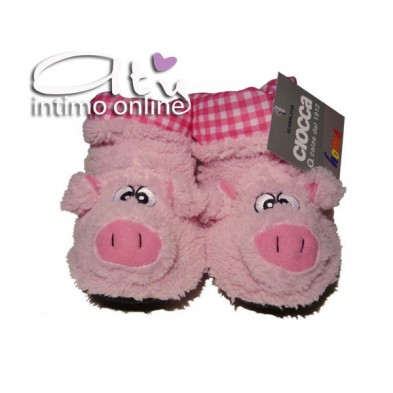 Pantofole BAMBINO - BAMBINA CIOCCA MAIALINO