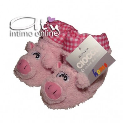 Pantofole BAMBINO - BAMBINA CIOCCA MAIALINO