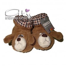 Pantofole BAMBINO - BAMBINA CIOCCA CAGNOLINO