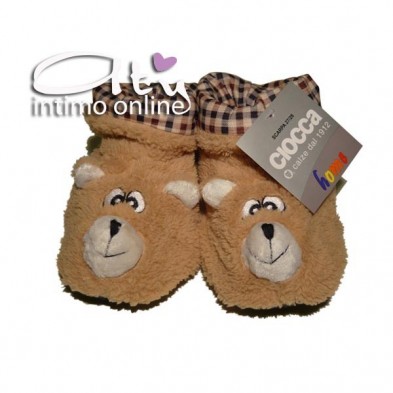 Pantofole BAMBINO - BAMBINA CIOCCA ORSETTO