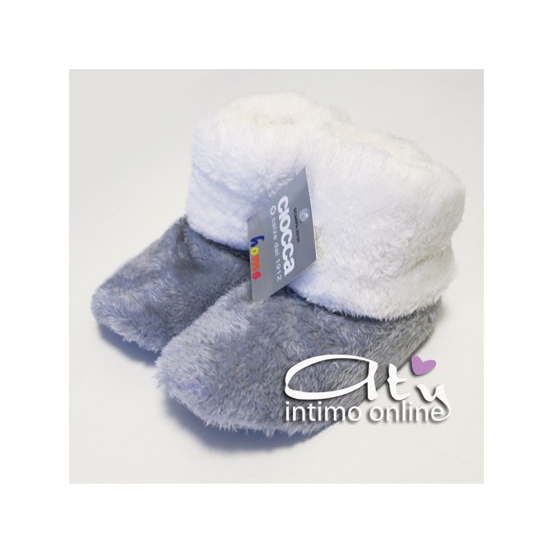 Pantofole BAMBINO - BAMBINA CIOCCA 338A Grigio/Bianco
