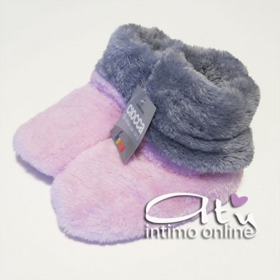 Pantofole BAMBINO - BAMBINA CIOCCA 338A Rosa/Grigio
