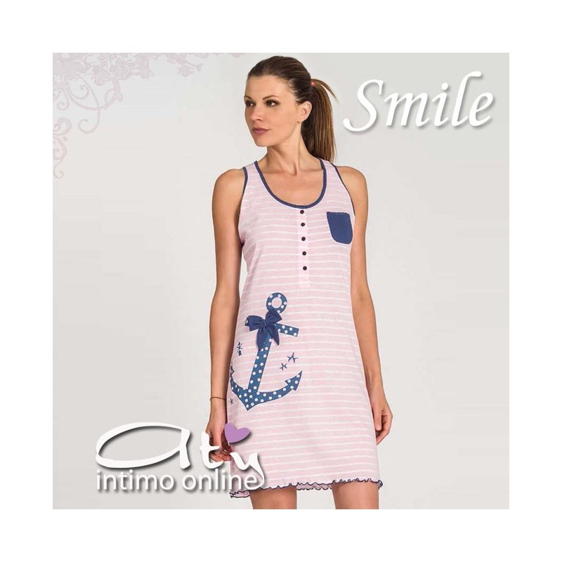Camiciola da notte Donna Spalla Larga SMILE STAR AND SEA