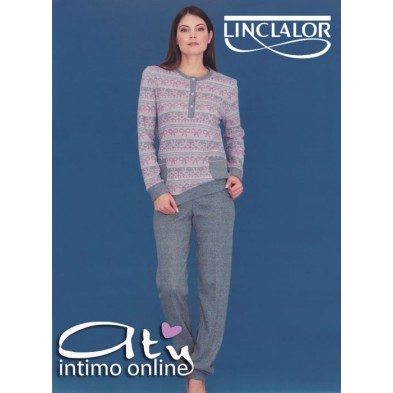 PIGIAMA DONNA MANICA LUNGA LINCLALOR 77259