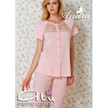 PIGIAMA DONNA MEZZA MANICA ANDRA LINGERIE 7391