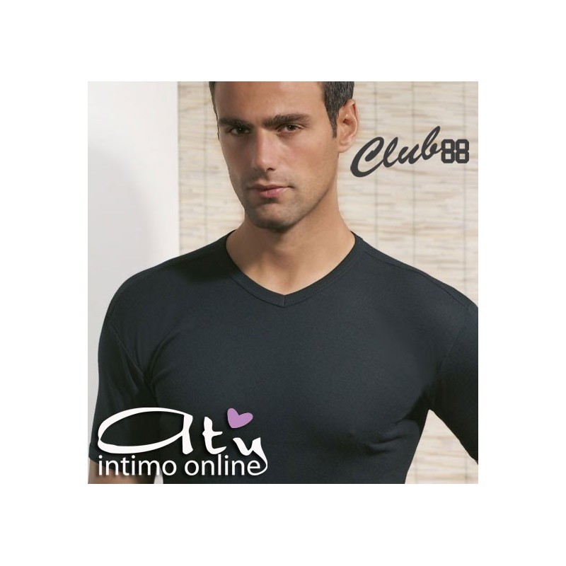 Maglia uomo mezza manica collo a V Club88 410162 Pack. 3 PZ