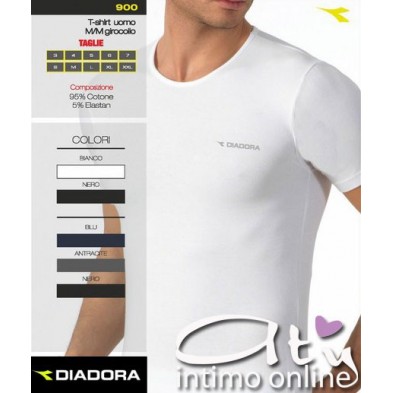 Diadora 900 Girocollo maschile a manica corta Pack. 3 PZ