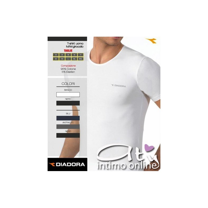 Diadora 903 Girocollo a manica corta cotone felpato Pack. 3 PZ