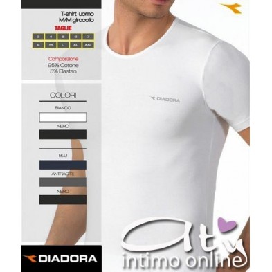 Diadora 903 Girocollo a manica corta cotone felpato Pack. 3 PZ