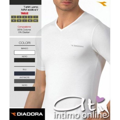 Diadora 904 Maglietta collo a V felpata Pack 3 PZ
