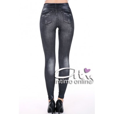 JEGGINGS IN FINTO JEANS 79647 NERO