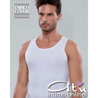 Canottiera intima uomo Enrico Coveri ET1002 cotone bi-elastico 