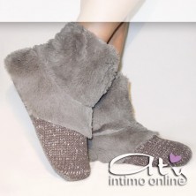 Pantofola scarponcino SMILE HY6013 grigio