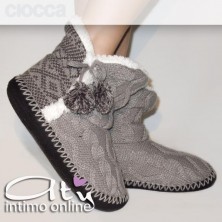 Pantofola scarponcino CIOCCA 763-2A grigio