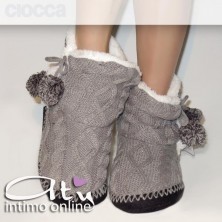 Pantofola scarponcino CIOCCA 763-2A grigio