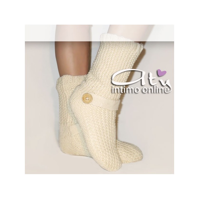 Pantofola Donna calza SMILE HY6105 Panna