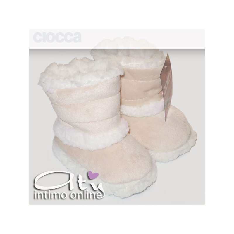 Pantofole bimba scarponcino Ciocca 506 Rosa pesco