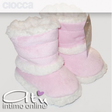 Pantofole bimba scarponcino Ciocca 506 Rosa Barbie