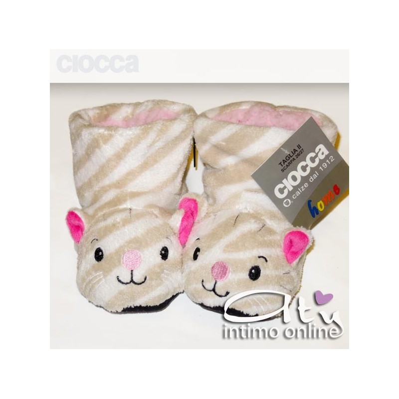 Pantofole bimba animali Ciocca 238 Gatta